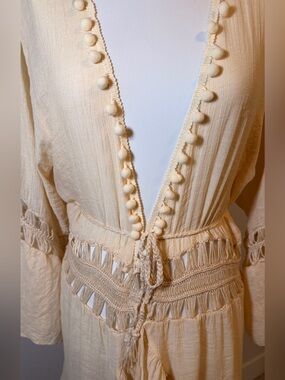 Cream Boho Swim Coverup Robe